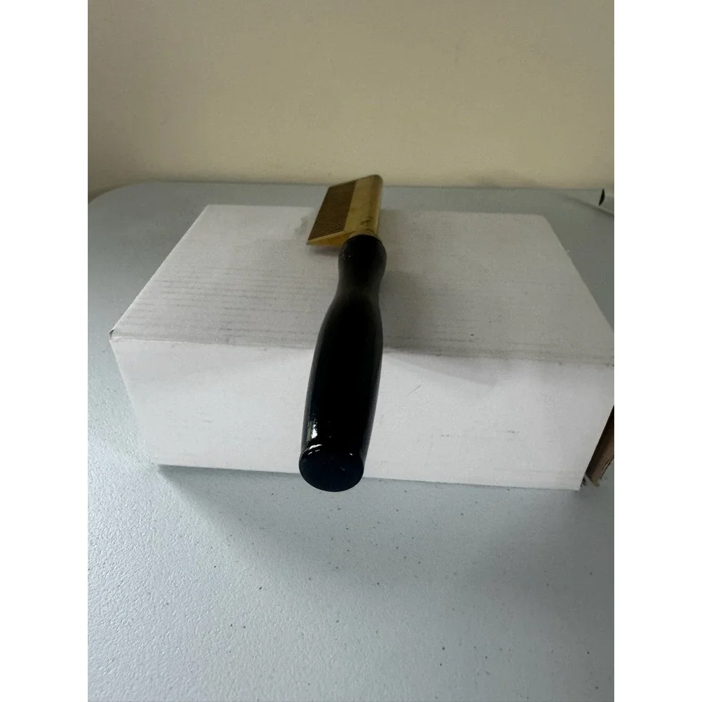 Vintage Annie Brass Hot Oil Hair Straightener Comb w/ Wood Handle